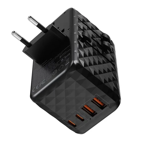 초텍 해외여행용 100W 초고속 충전 C타입 + USB 포트 멀티어댑터 변환플러그 돼지코, 1개