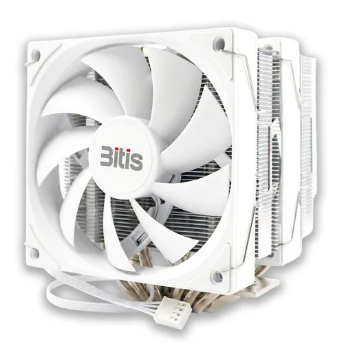 비티즈 6열 듀얼타워 120mm 공랭 CPU 쿨러 인텔 AMD 겸용, 1개, 화이트, T600 N-LED