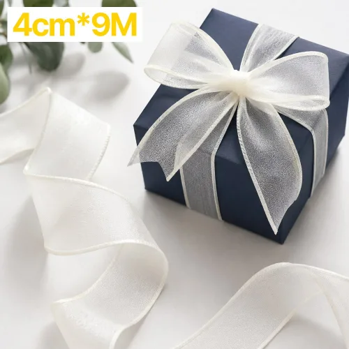 디심플 오간자 쉬폰 포장끈 리본끈 선물포장 리본 4cm