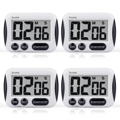 브루마 디지털 주방 타이머 + 건전지, 4개, BT-291