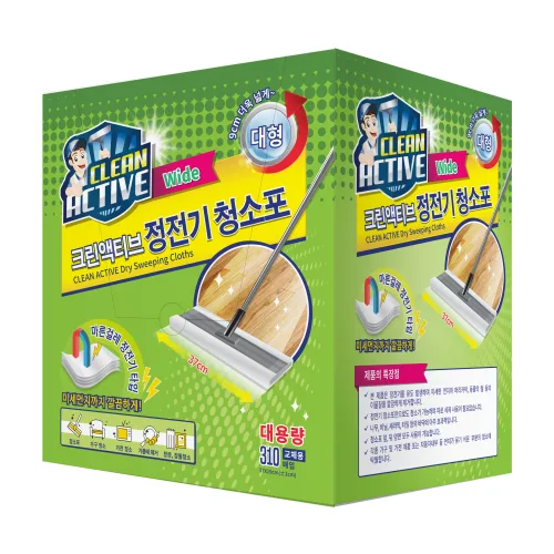 크린액티브 대용량 정전기 청소포 대형 310p, 1개