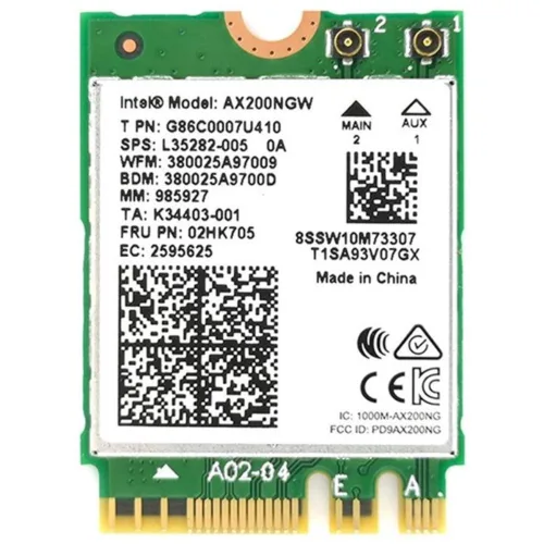 AX200NGW 노트북 무선 랜카드 WiFi 6E 블루투스 5.1지원, AX200NGW, 1개