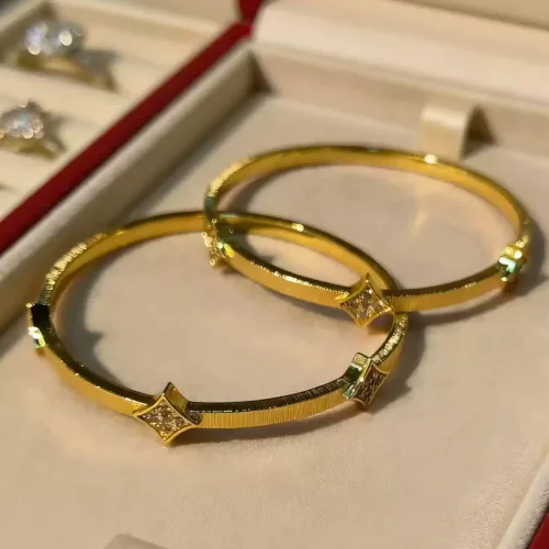 RAMLOVE 18K 정말 예쁜 도금 네잎클로버 큐빅 팔찌 여성스러운 도금 팔찌 SZ-JJ61