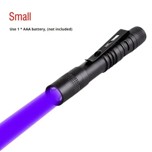 1-4PCS 395nm UV LED 손전등 자외선 토치 펜 클립 포함 휴대용 보라색 빛 애완동물 소변 전갈 탐지기 UV 램