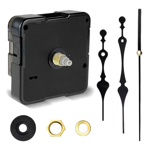 시계무브먼트 시계 바늘 일반용 무소음 시계 무브먼트 DIY, 검은색(black)