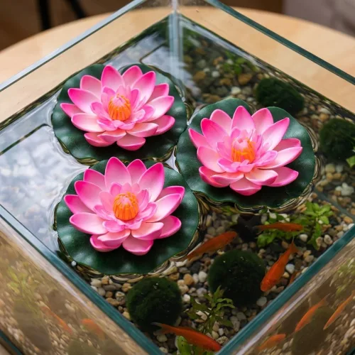 셀플리 불교꽃 마당 꾸미기 연꽃 수련 주택 작은, 셀플리 핑크 3개세트