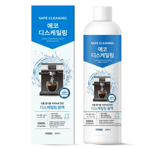 커피머신 세척 석회제거제 에코디스케일링 네스프레소 일리 드롱기 호환, 2개, 300ml