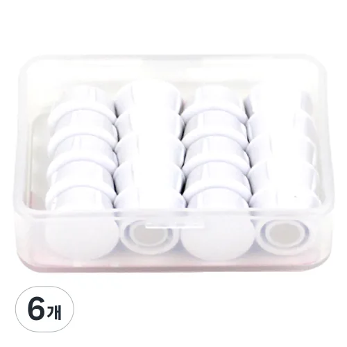 칼라원형 냉장고 자석 미니 20p, 백색, 6개