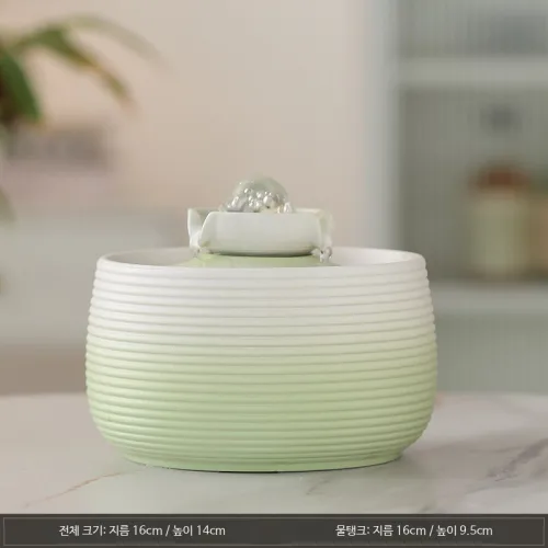실내 미니분수 도자기 물레방아 거실 사무실 탁상용 인테리어 장식품 가정용 순환 물 장식 소형 집들이 선물 정원 꾸미기