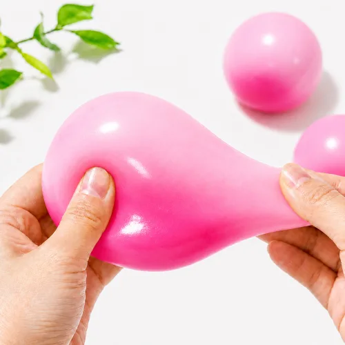 엘보아 쫄깃 스퀴시 딸기 분홍 말랑이, 1개, 60g, 딸기분홍