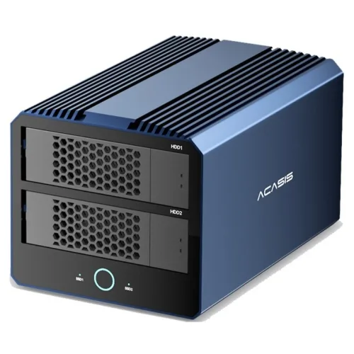 아카시스 하이브리드 RAID 4베이 HDD 2bay M.2 NVMe 2bay 전송 속도 40Gbps DAS 외장하드 케이스, 1개, H004 Hybrid