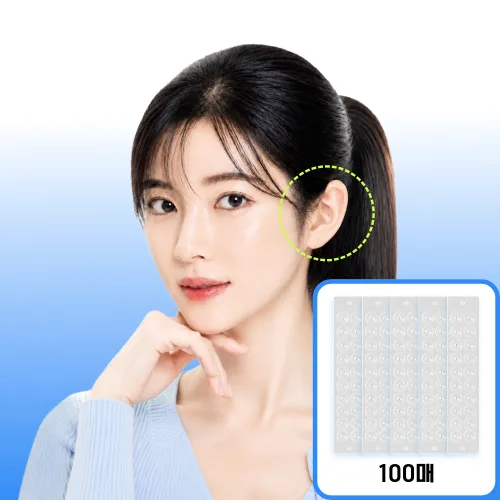 에이노브 티 안나는 투명 귀 지압 패치, 투명, 100개