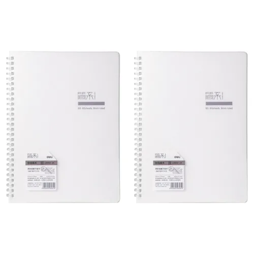 델리 심플 소프트 스프링 노트 B5 60p, 화이트, 2개