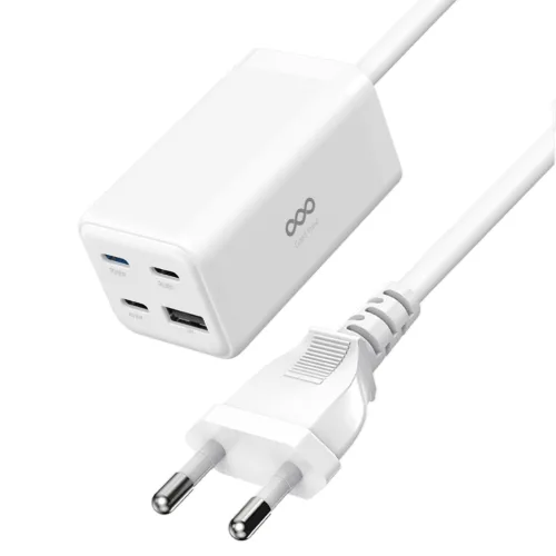 굿밸류 GaN 65W 4포트 초고속 유선 멀티 충전기, 화이트, 1개