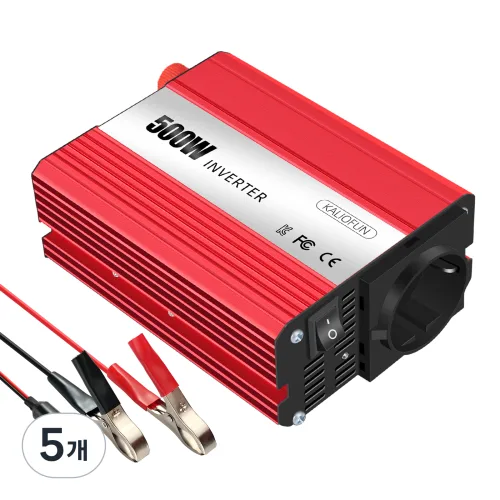 KALIOFUN 인버터 한국형 플러그 60hz 220V KC 인증 용량 500W, 5개