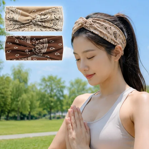 주로아 보헤미안 반다나 요가 꼬임 헤어밴드 2종 4종 세트