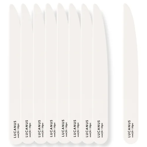 루카너스 어텀 풀컬러 오래가는 국산 양면 네일파일 180그릿, 10개, 화이트