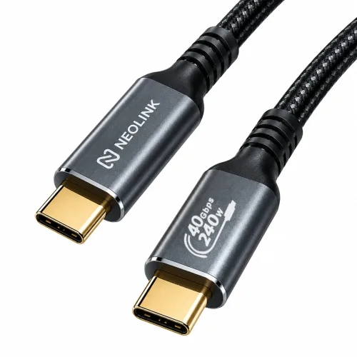 네오링크 C타입-C타입 썬더볼트4 240W 40Gbps 고속충전 케이블 USB4 PD, 1m, 1개