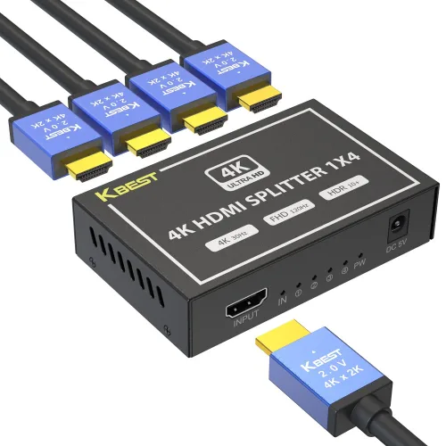 HDMI 분배기 1:4 4K 듀얼 트리플 모니터, 단일상품, 1개