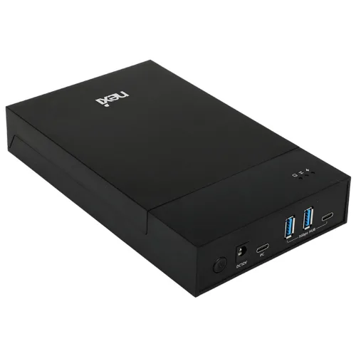 넥시 NX-U3035HC-HUB 3.5인치 외장하드 케이스 유전원 2in1 멀티 허브, 1개, NX-U3035HC-HUB