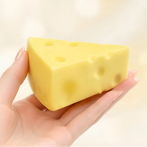 폭신폭신 치즈 스퀴시 슬랑이 90 x 50 x 40 mm, 1개