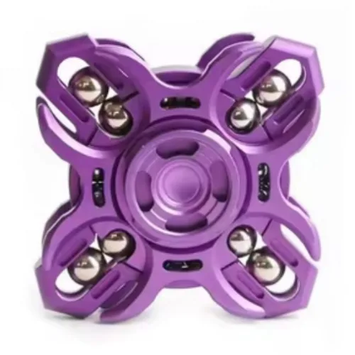 자이로스코프 EDC 장난감 - 알루미늄 링크 회전 스피너, 성인용 불안 완화 집중 피젯 기기, 어른 아이 선물, 보라색, 1개