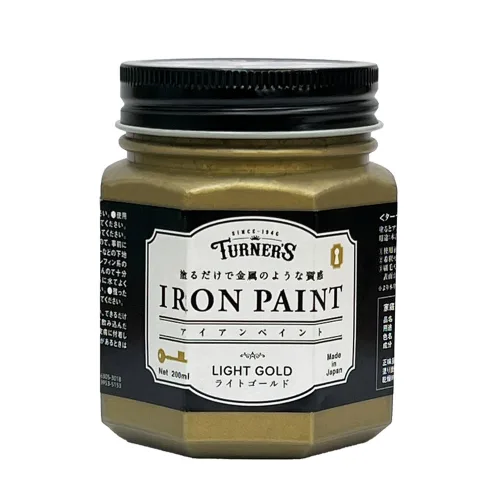 Turner 골드 금색 실버 은색 청동색 빈티지 메탈 금속 철재느낌 수성 아이언 페인트, 1개, 200ml, 1.라이트 골드