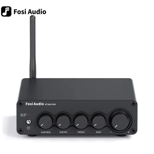 Fosi Audio BT30D PRO 데스크탑 HiFi 앰프 무선 블루투스 2.1채널 서브우퍼 연결 가능