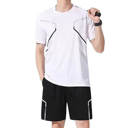 남성 여름 반팔티 반바지 운동복  트레이닝 세트 TRG7113-001
