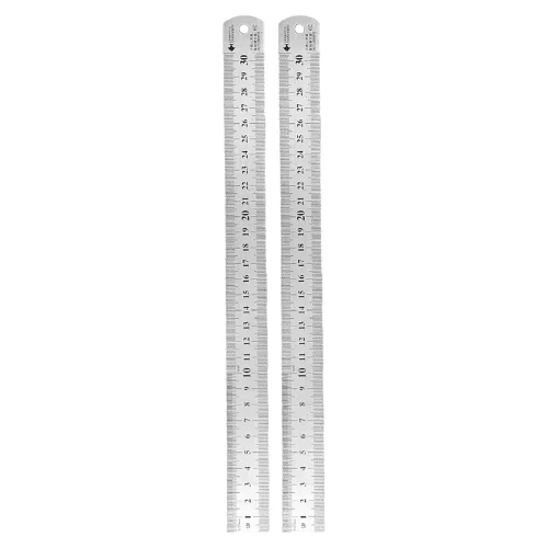 영바영 스테인레스 스틸 반영구 양면 직자 30cm, 실버, 2개