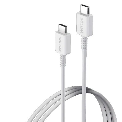 솔루엠 CtoC 100W 고속 충전케이블 C타입 5A (벌크), 1개, 화이트, 1m