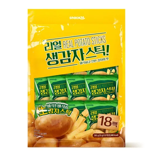 스낵24 리얼생감자스틱 포테이토스낵 대용량 과자, 1개, 360g