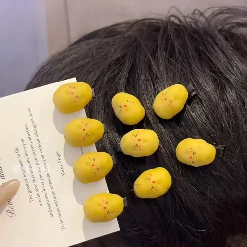 귀여운 웃음 웃음 감자 헤어핀 머리핀 5개