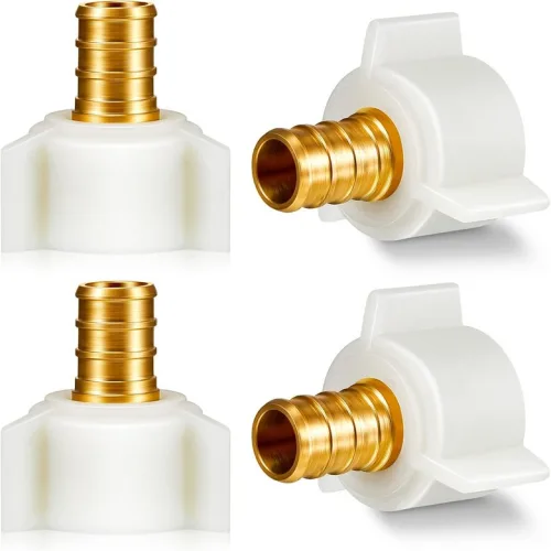 Fabbay 4 팩 2인치 Pex 피팅 2 NPT 암나사 회전 어댑터 황동 암 Npt 나사형으로 Rv 배관 수도관 싱크대 수도꼭지 연결구 튜브를 단 1/2" Swivel Elbow