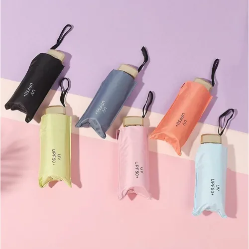 1+1 초경량 애플 미니 포켓 우산 5단 접이식 우산 양산 우양산