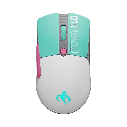 ASUS TUF MIKU MINI 하츠네미쿠 에디션 무선 게이밍 마우스, 민트, 90MP0420-BMUA00