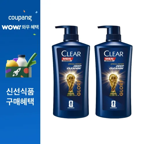 클리어 맨 딥 클린 샴푸, 2개, 650ml
