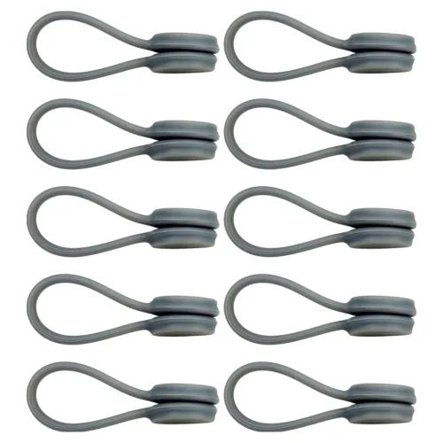 앞날창창 다용도 마그네틱 실리콘 케이블 선 정리 홀더, 그레이, 10개