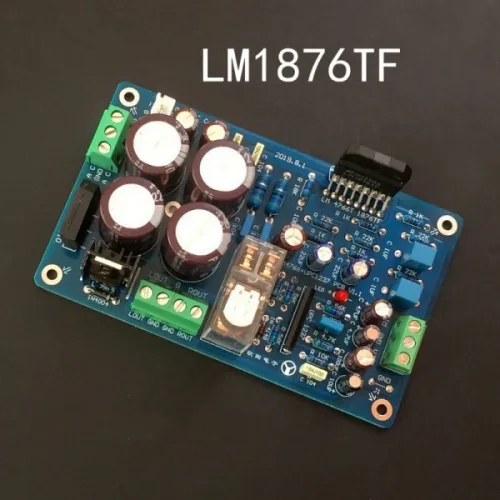 스피커 보호 기능 파워 앰프 보드 AC 듀얼 12-18V LM1876 완제품