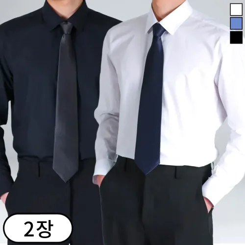 [1+1] 이브 구김없는 남성용 스판 정장 와이셔츠