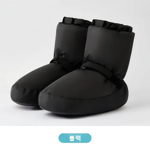여성 무용 방한부츠 소프트밑창 기모보온 가을겨울 발레 라틴 현대무 연습화, 블랙