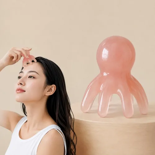 문어형 괄사 마사지기 두피 목 어깨 승모근 관자놀이 지압 브러시