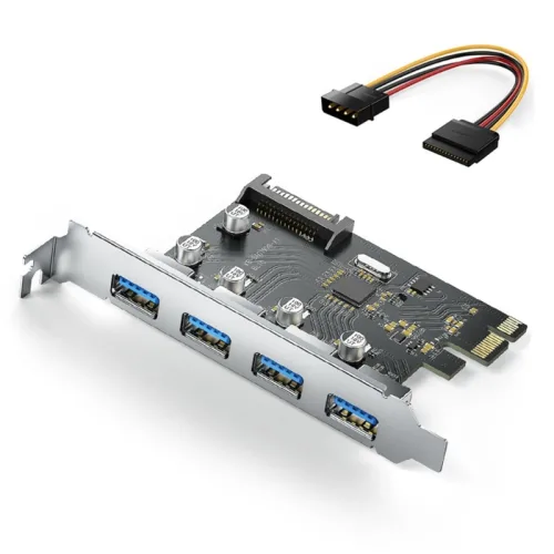 4 포트 USB 3.0 PCI-E 확장 카드 PCI-Express PCIe USB 3.0 허브 어댑터 USB3.0 4 포트 PCIe에서 USB 어댑터로 PC용