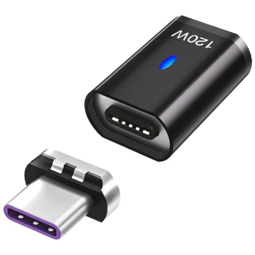 셀인스텍 PD 마그네틱 C타입 자석젠더 일자형 100W 고속충전 데이터 전송, 1개