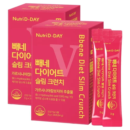 뉴트리디데이 빼네 다이어트 슬림 크런치 28p, 84g, 2개