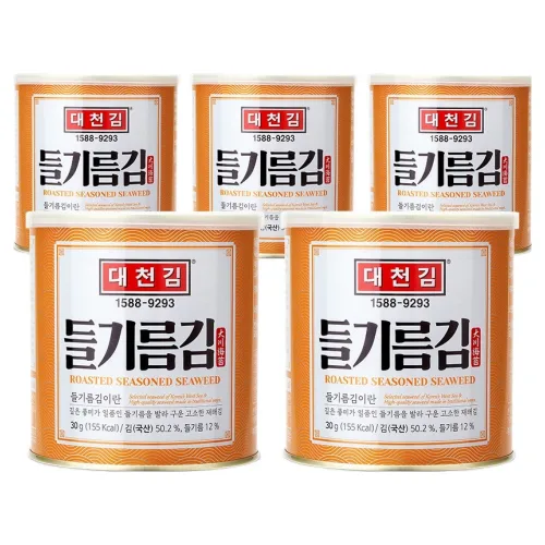 대천김 들기름 캔김, 30g, 5개