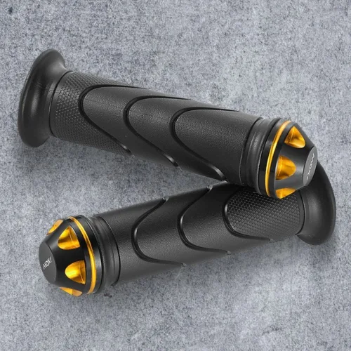 M018 22mm 핸들바 전용 오토바이 튜닝 핸들그립 MOXI 바이크 손잡이 튜닝, 골드(Gold), 1세트