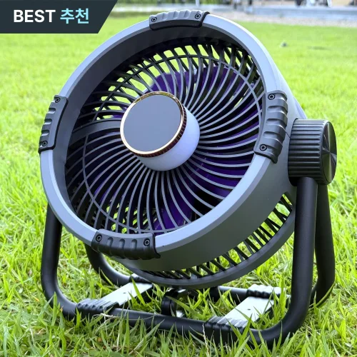 후니홈 캠핑 무선 선풍기 20000mAh BLDC 무드등 써큘레이터, 그레이