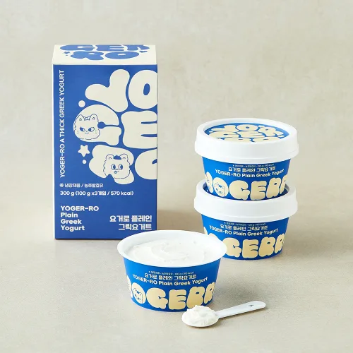 [로켓프레시] 요거로 플레인 그릭요거트 3개입, 300g, 1개