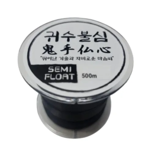 귀수불심 세미플로팅 낚싯줄 500m 원줄 모노라인, 검정, 1개